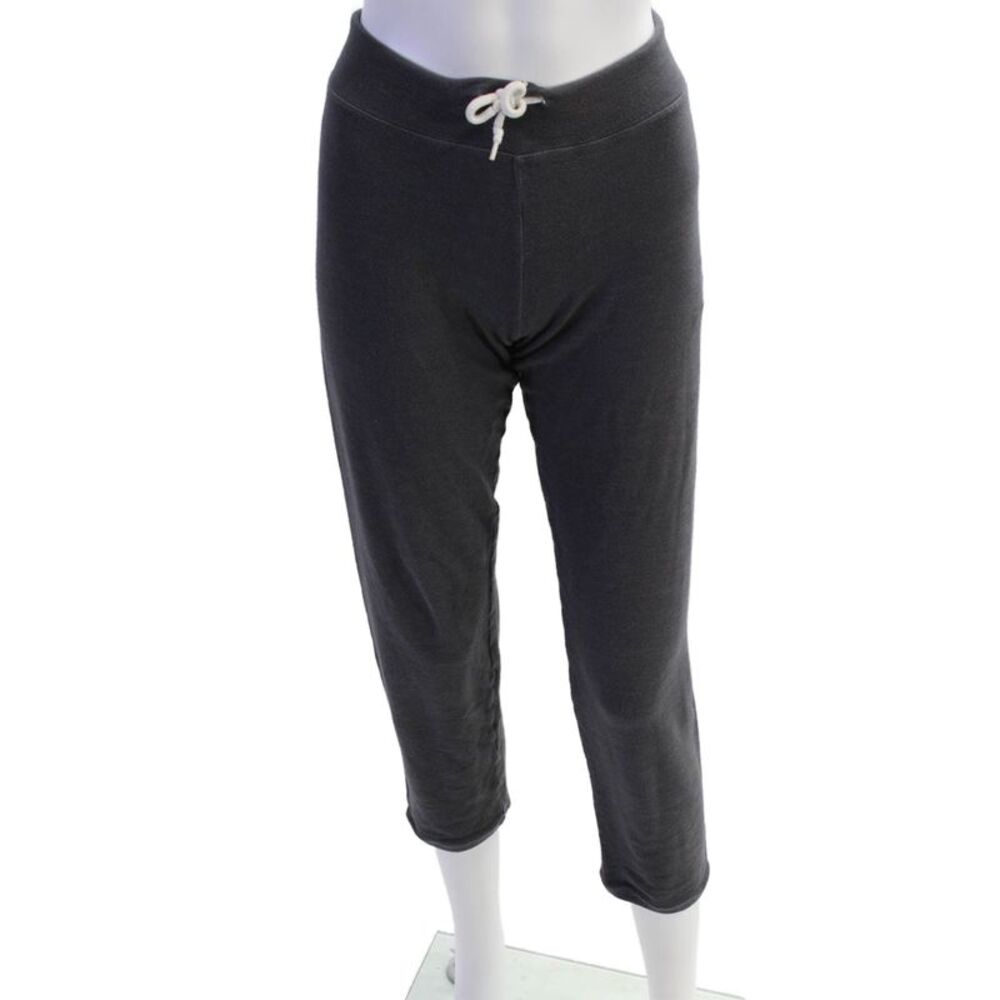 Monrow Womens Drawstring Elastic Waist Straight Leg Sweatpants Gray Size S